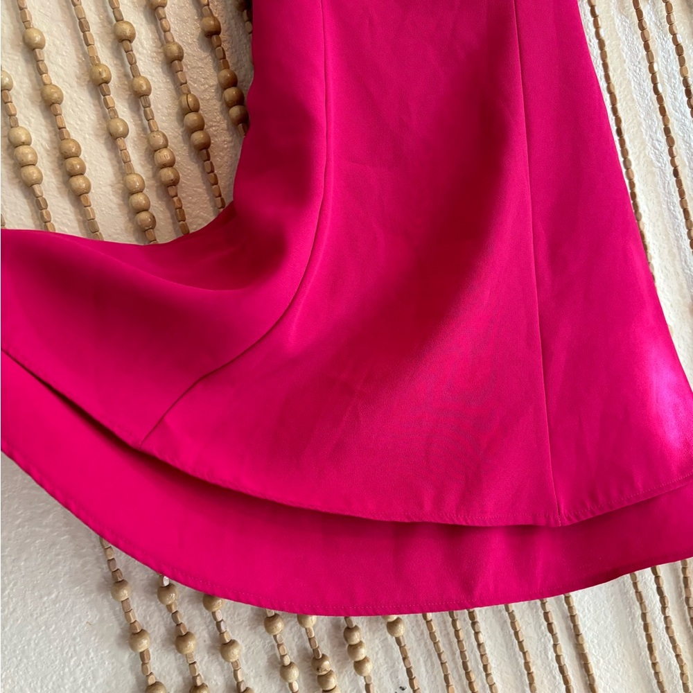 Vintage Rampage Y2K Bright Pink Feminine Fit Flare Tank Goint Out Summer Dress - Picture 2 of 5